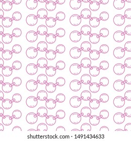 Vector geometrical pink atoms vertical stripes seamless pattern background