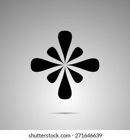 vector geometrically correct flower.