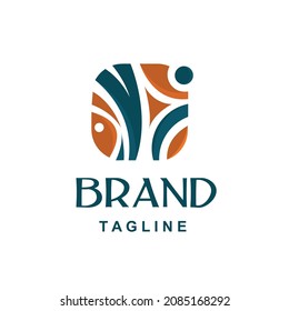 vector geometris abstract minimalist simple logo Perfect for any brand and company