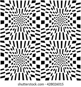 Vector geometry abstract pattern. black and white seamless geometric background . pillow and bed sheet design. creative art deco. hipster fashion print.