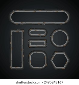 Vector of geometry banner set. Simple banner set. Futuristic banner set