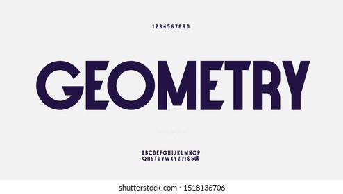 Vector geometry font bold style. Trendy typeface modern typography for t shirt, game, book, racing, infographics, motion graphics, video, promotion, poster, decoration, banner, printing. 10 eps