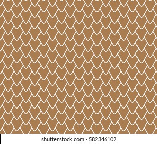 Vector geometry pattern rounded corner of triangle, brown and white abstract geometric background
