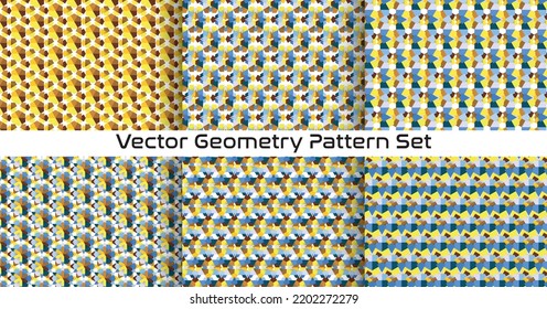 Vector Geometry Pattern set. Colorful innovative pattern backround. Abstract geometric texture design. Vector illustration. White is transparent