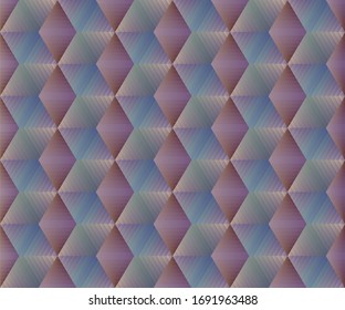Vektorillustration Geometrie rhombs volumetrischer Hintergrund. Textur mit geometrischen Formen, rhombischer Effekt-Hintergrund.