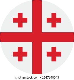 Vector - georgia Flag Button Icon