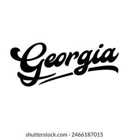 Vector Georgia text typography design for tshirt hoodie baseball cap jacket and other uses vector	
