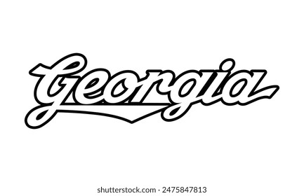 Vector Georgia text typography design for tshirt hoodie baseball cap jacket and other uses vector