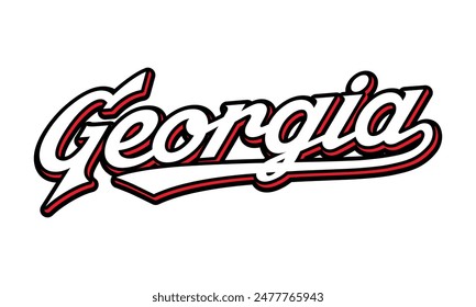 Vector Georgia text typography design for tshirt hoodie baseball cap jacket and other uses vector