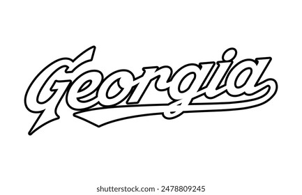 Vector Georgia text typography design for tshirt hoodie baseball cap jacket and other uses vector