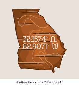 vector of georgia wood texture perfect for print, t-shirt design, etc