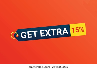 vetor ger extra 15% off design de tempo limitado
