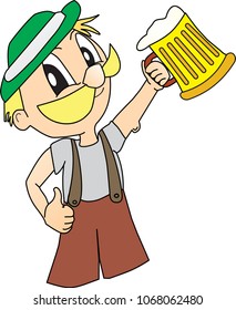 vector, germanic with beer glass