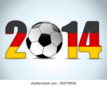 Vector - Germany 2014 Soccer with German Flag
