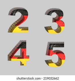 Vector Germany alphabet letters set