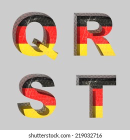 Vector Germany alphabet letters set