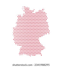 Vector Germany Dotted Map Illustration, can be used for business designs, presentation designs or any suitable designs.
