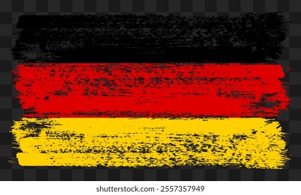 Vector Germany flag in grunge style on transparent background