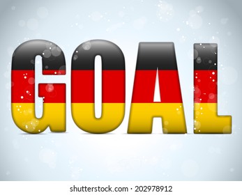 Vector - Germany Goal Soccer 2014 Letters with German Flag