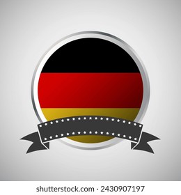 Vector Germany Round Flag Banner Vector Illustration