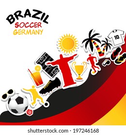Vector - Germany Soccer Fan Flag