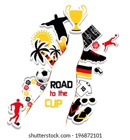 Vector - Germany Soccer Fan Road