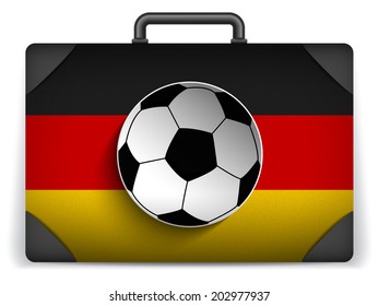 Vector - Germany Travel Luggage with Flag for Vacation