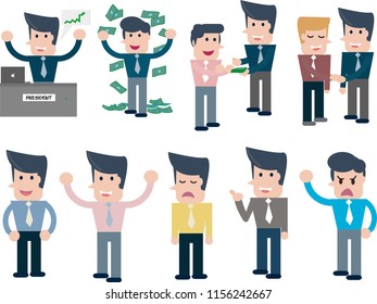 vector of the gesture of businessman