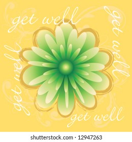 Vector get well greeting card