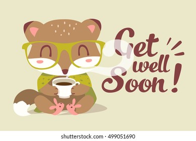 Vector Get Well Soon Illustration Stock Vector (royalty Free) 499051690 