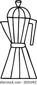 fabricante de café de géiser vectorial aislado