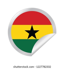 Vector Ghana circle folded