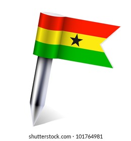 Vector Ghana country flag isolated on white. Eps10