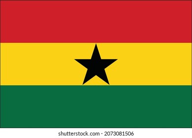 vector ghana flag with clean background