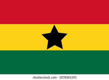 bandera ghana vectorial para uso en publicidad, folletos, revistas, medios impresos
