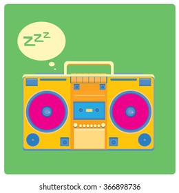 vector ghetto blaster pop art and fun llustration
