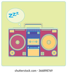 vector ghetto blaster pop art and fun llustration