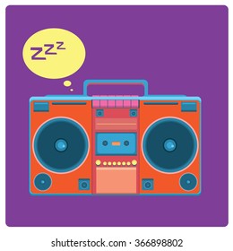 vector ghetto blaster pop art and fun llustration