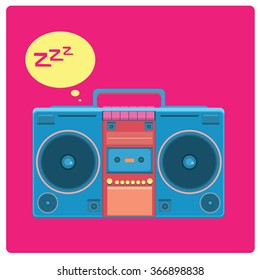 vector ghetto blaster pop art and fun llustration