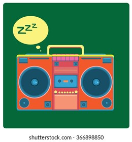 vector ghetto blaster pop art and fun llustration