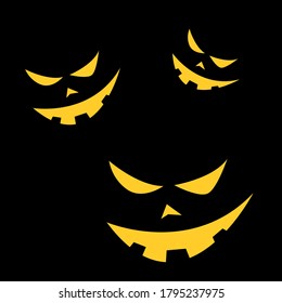 Vector ghost in the dark. Halloween illustration, pumpkin ghost.