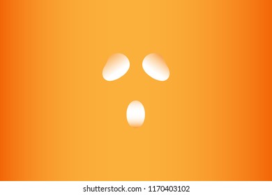 Vector Ghost Eye Halloween Wallpaper with orange background