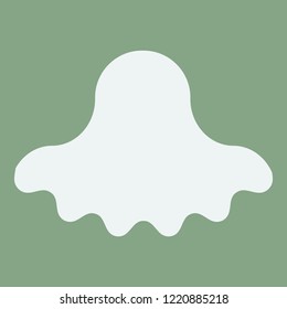 Vector of a ghost with green background