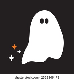 Vector ghost. Halloween ghost. Cute ghost.