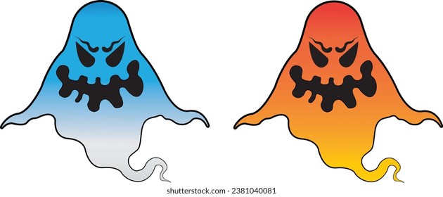 Vector ghost for Halloween graphic design.