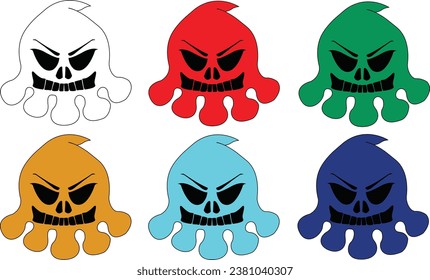 Fantasma vectorial para el diseño gráfico de Halloween.