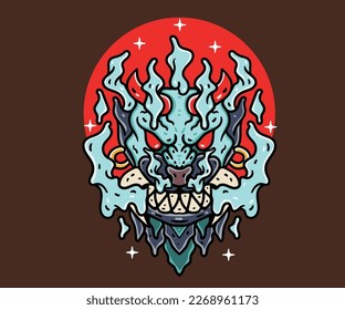 vector ghost illustration vintage style
