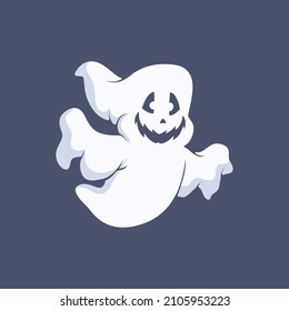 Vector Ghost on Halloween night