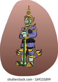 Vector of giant in Thai Style