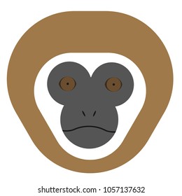 A vector of a gibbons face.